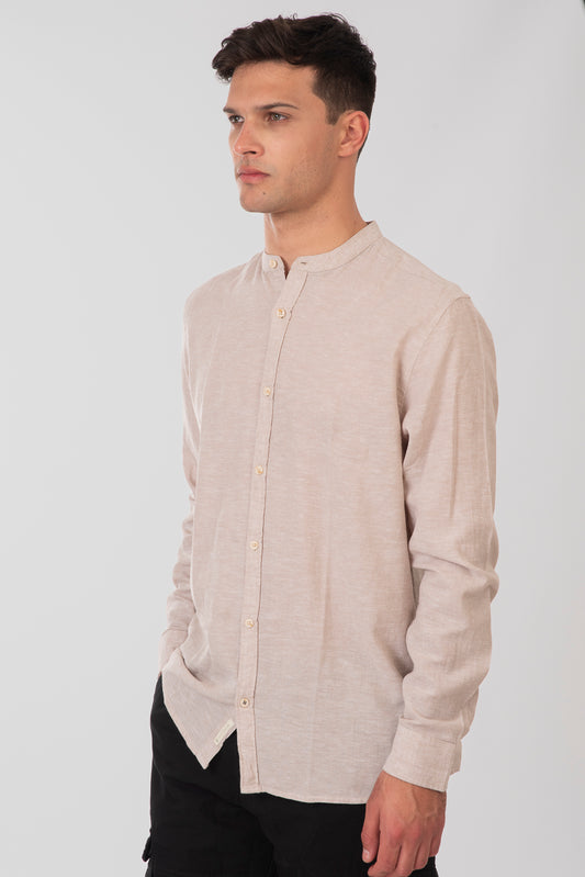 Πουκάμισο Rebase 251RGS-5057 Beige