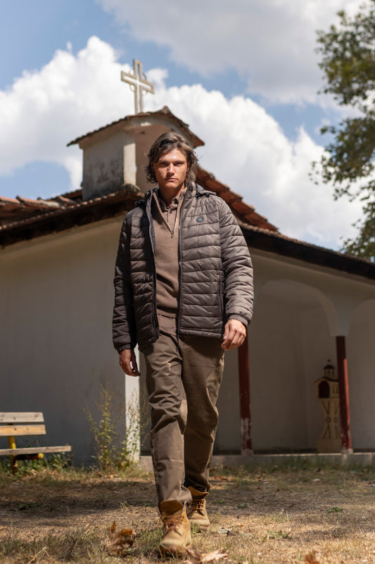 Μπουφάν Puffer Rebase Καφέ