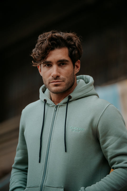 Ζακέτα Φούτερ Κουκούλα Clever Μέντα