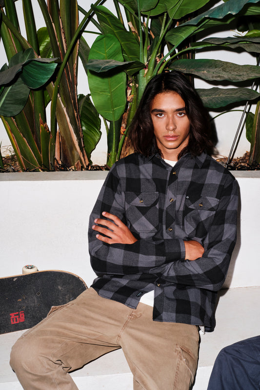 Καρό Πουκάμισο Emerson | Γκρι-Μαύρο